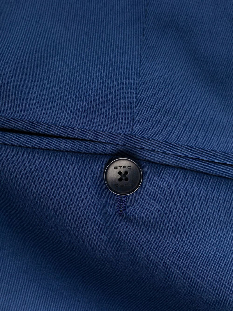 Pantalón recto en algodón stretch azulón