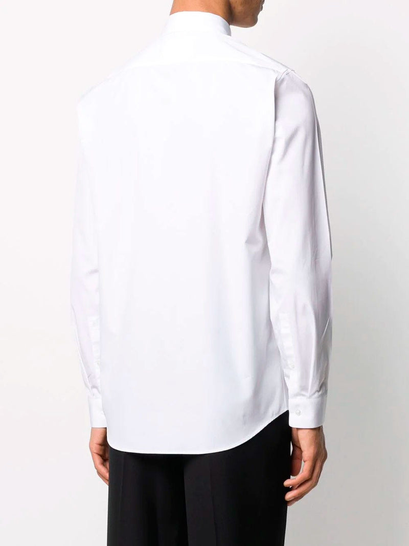Camisa slim en algodón blanco