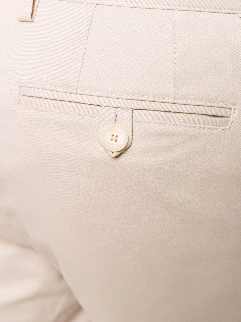 Pantalón recto en algodón blanco
