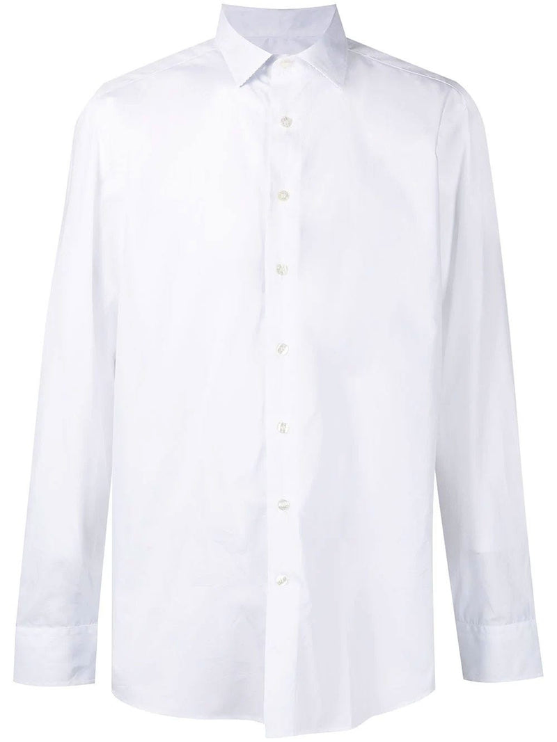 Camisa regular fit en algodón blanco