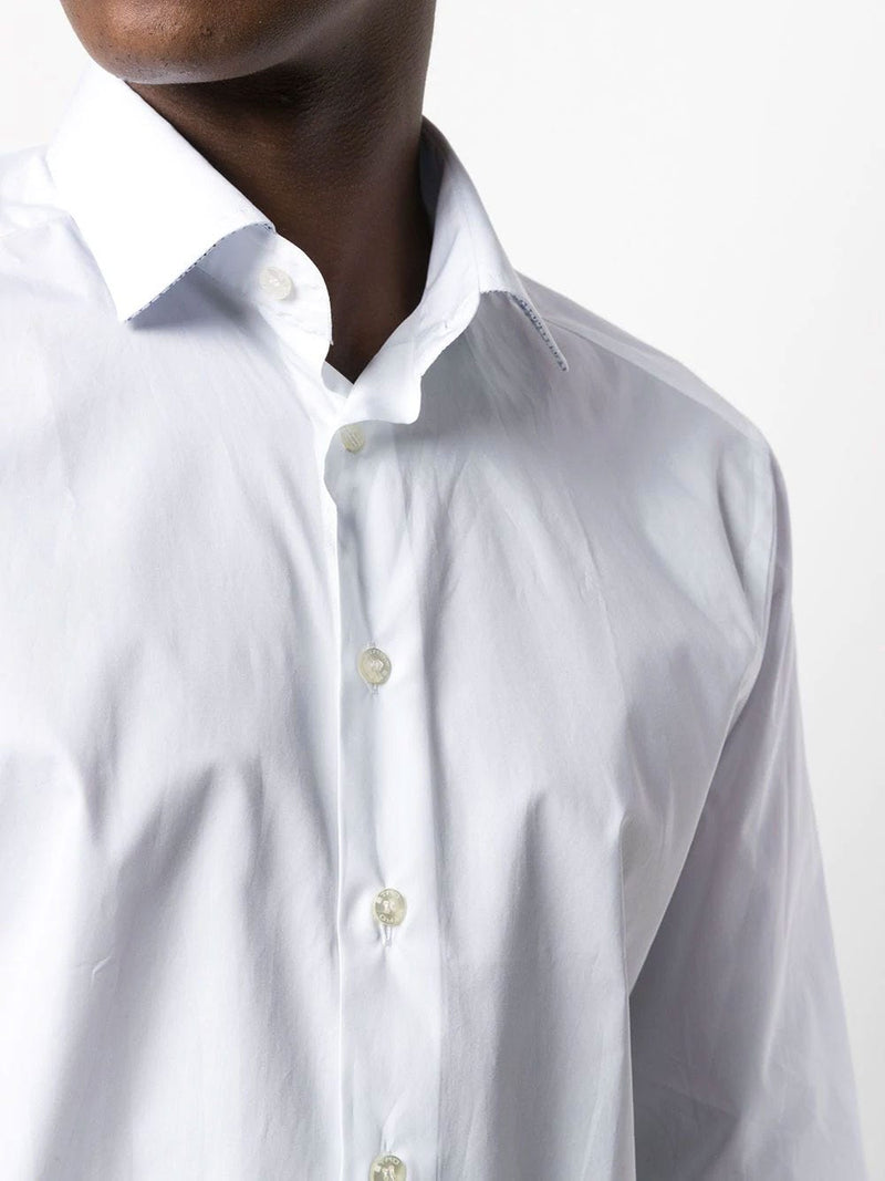 Camisa regular fit en algodón blanco