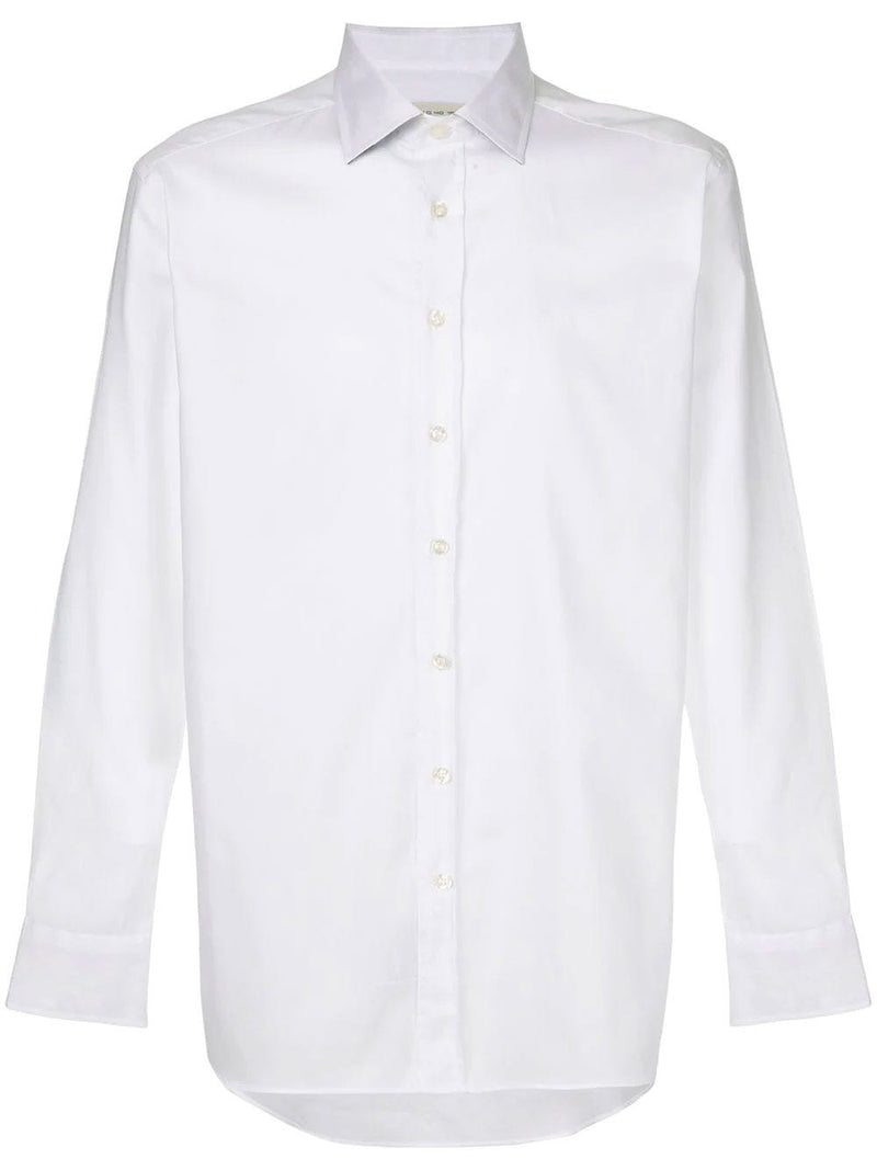 Camisa clásica en algodón Oxford blanco
