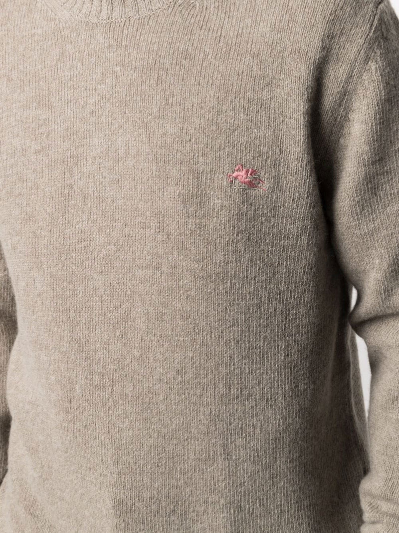 Jersey de lana con logo bordado