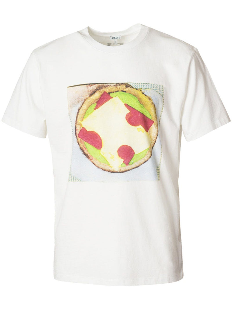 Camiseta en algodón con estampado de pizza