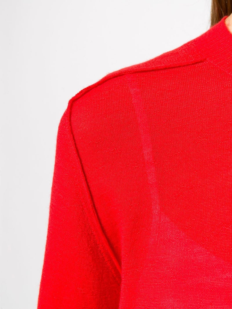 Jersey rojo en punto de cashmere