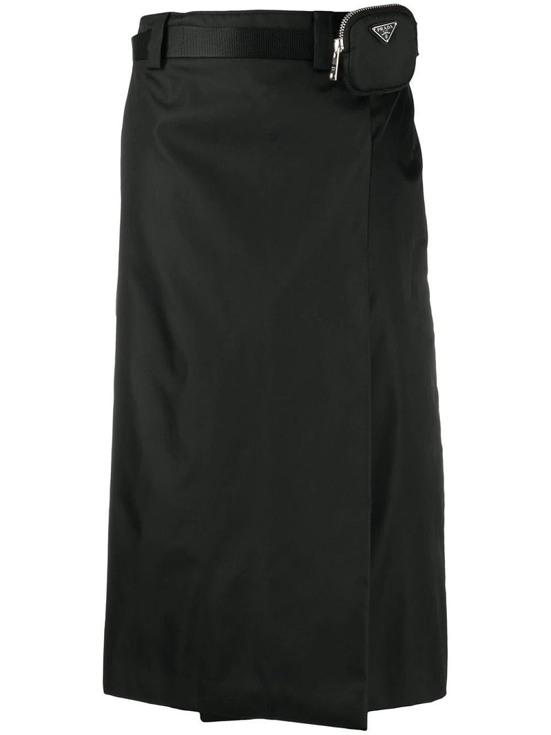 Falda portafolio en nailon negro