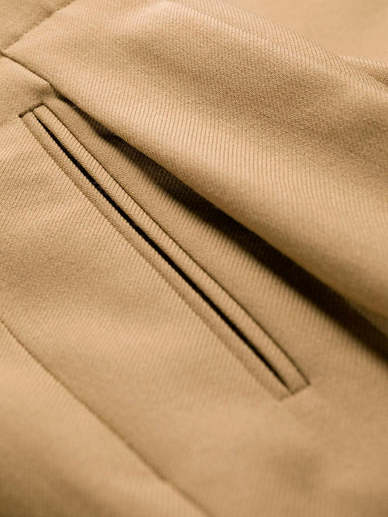Pantalón ancho en gabardina de lana