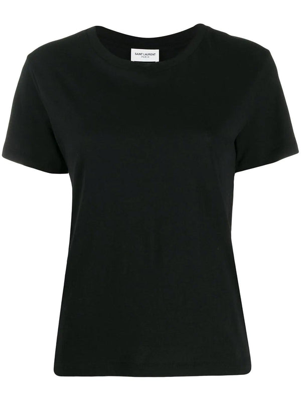 Camiseta negra básica con efecto vintage