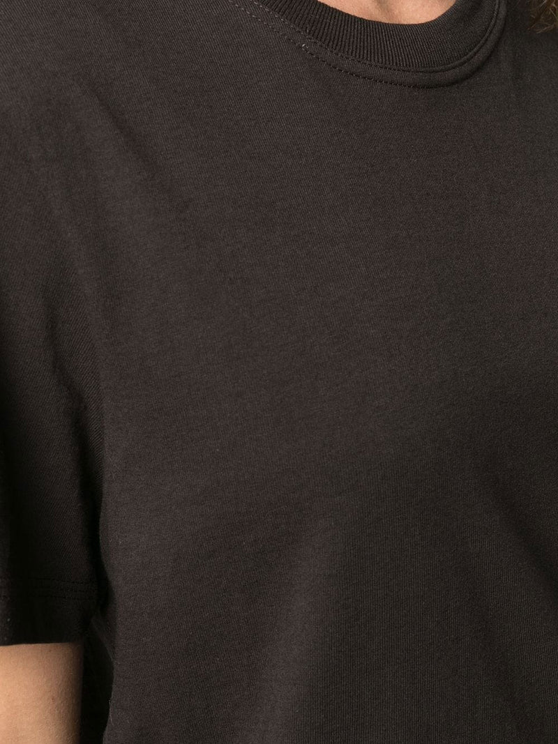 Camiseta en algodón marrón oscuro ligero