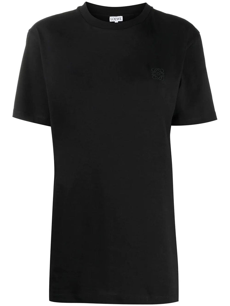 Camiseta negra con Anagrama al tono