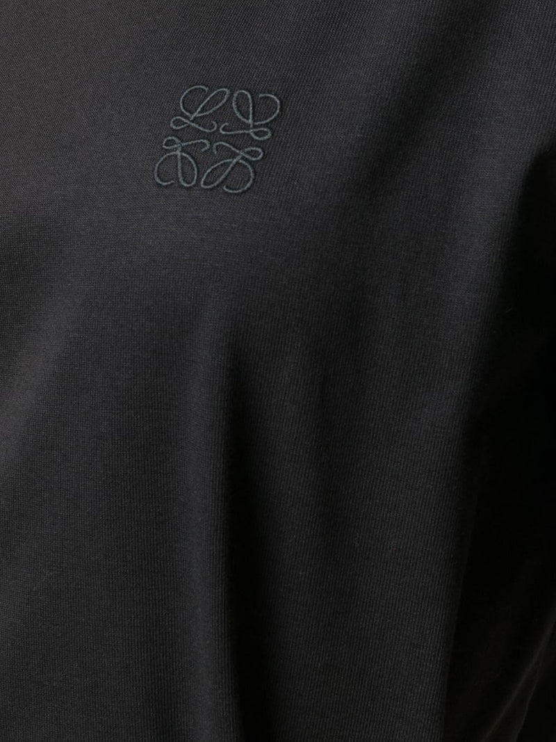 Camiseta negra con Anagrama al tono