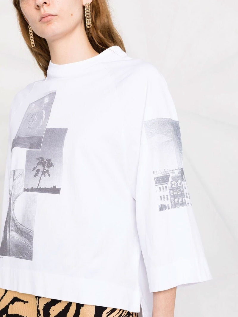Camiseta oversize en punto de algodón orgánico