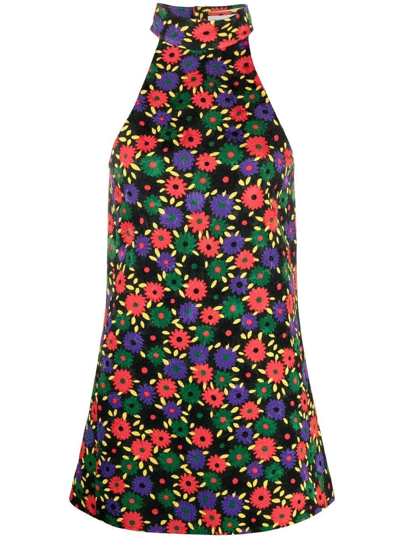 Vestido de viscosa de algodón con motivo floral