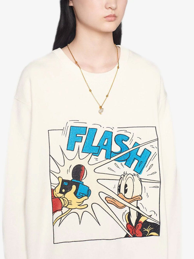 Sudadera de algodón Donald Duck Disney x Gucci