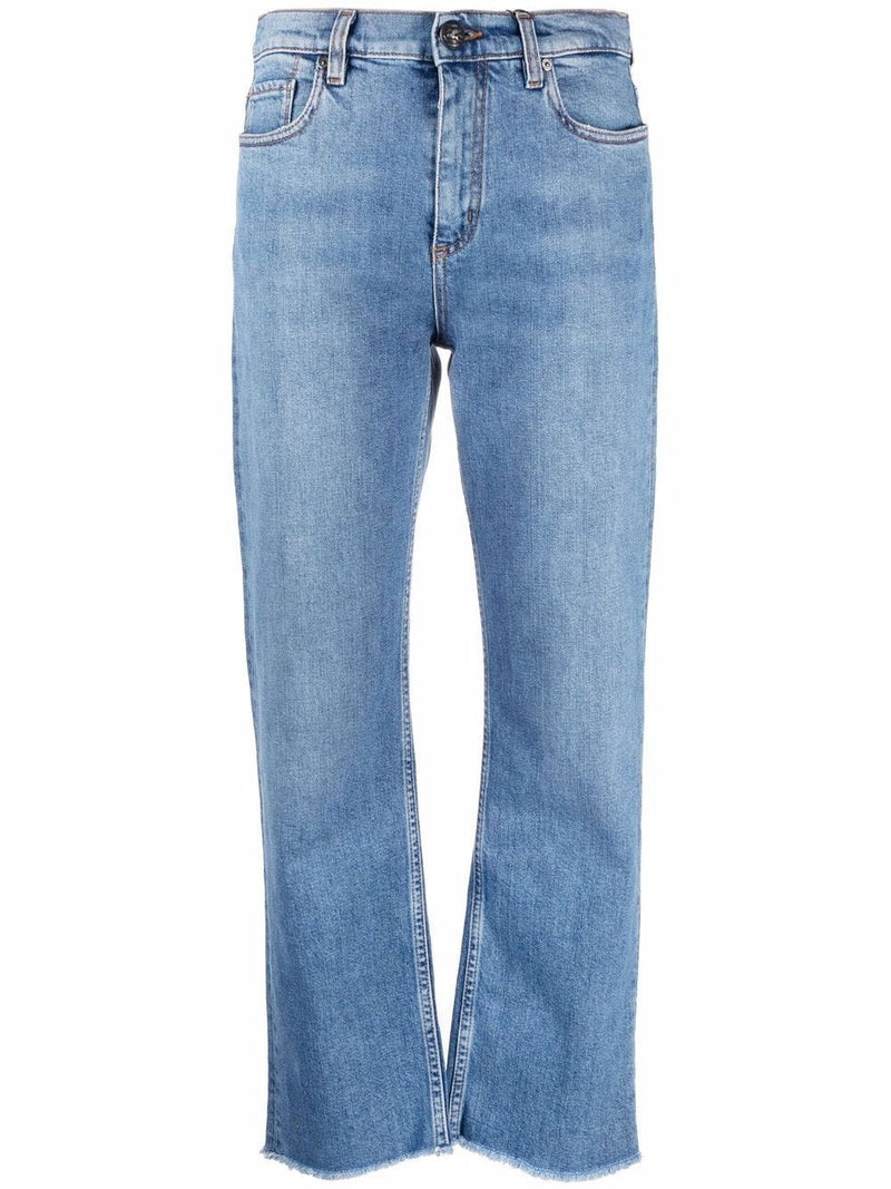 Jeans Ibiza rectos con bajos con flecos