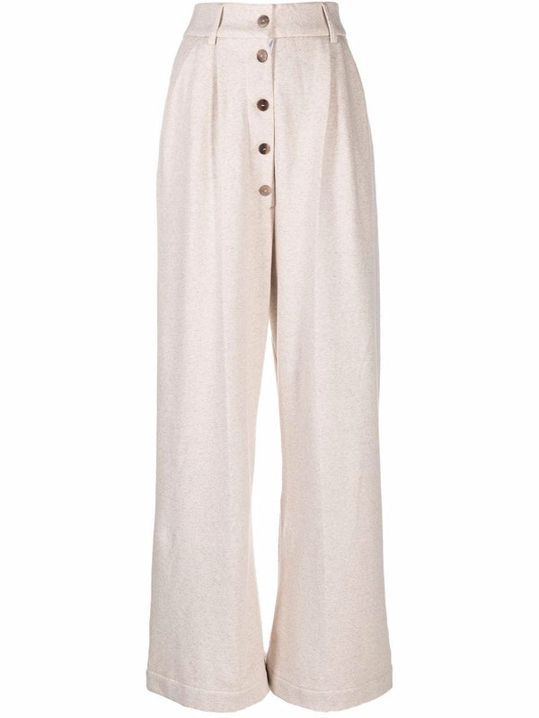 Pantalón ancho de algodón con botones