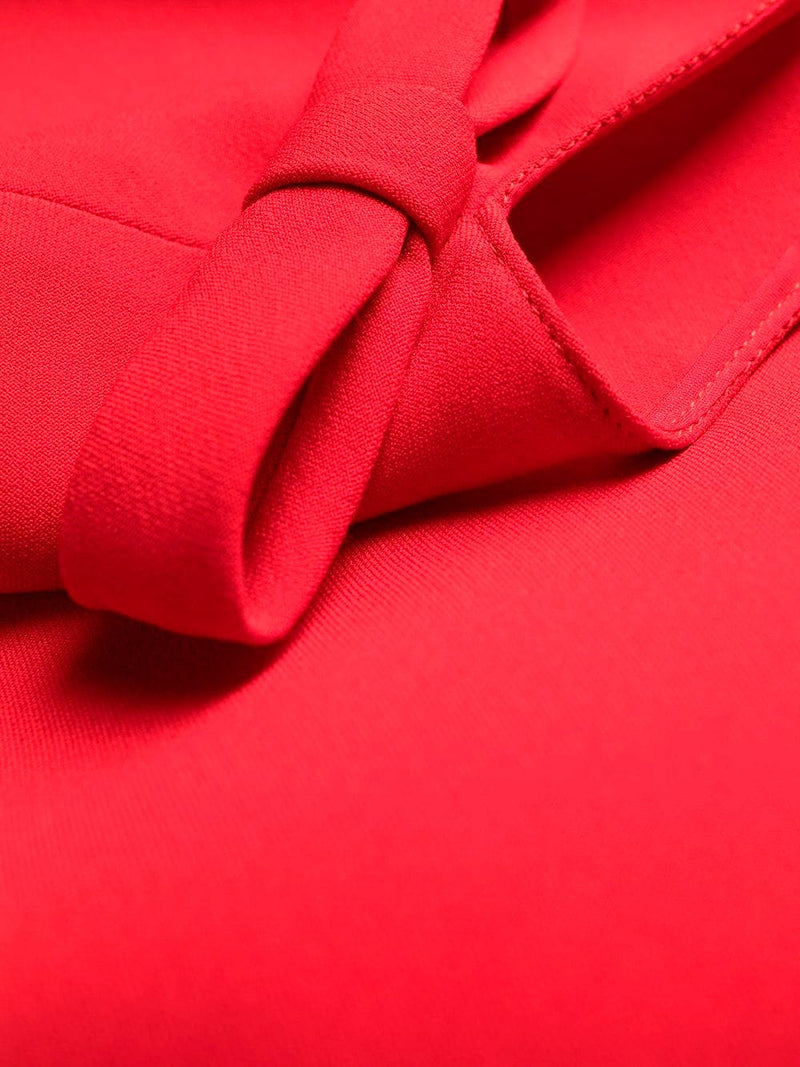 Vestido de tubo en cady rojo
