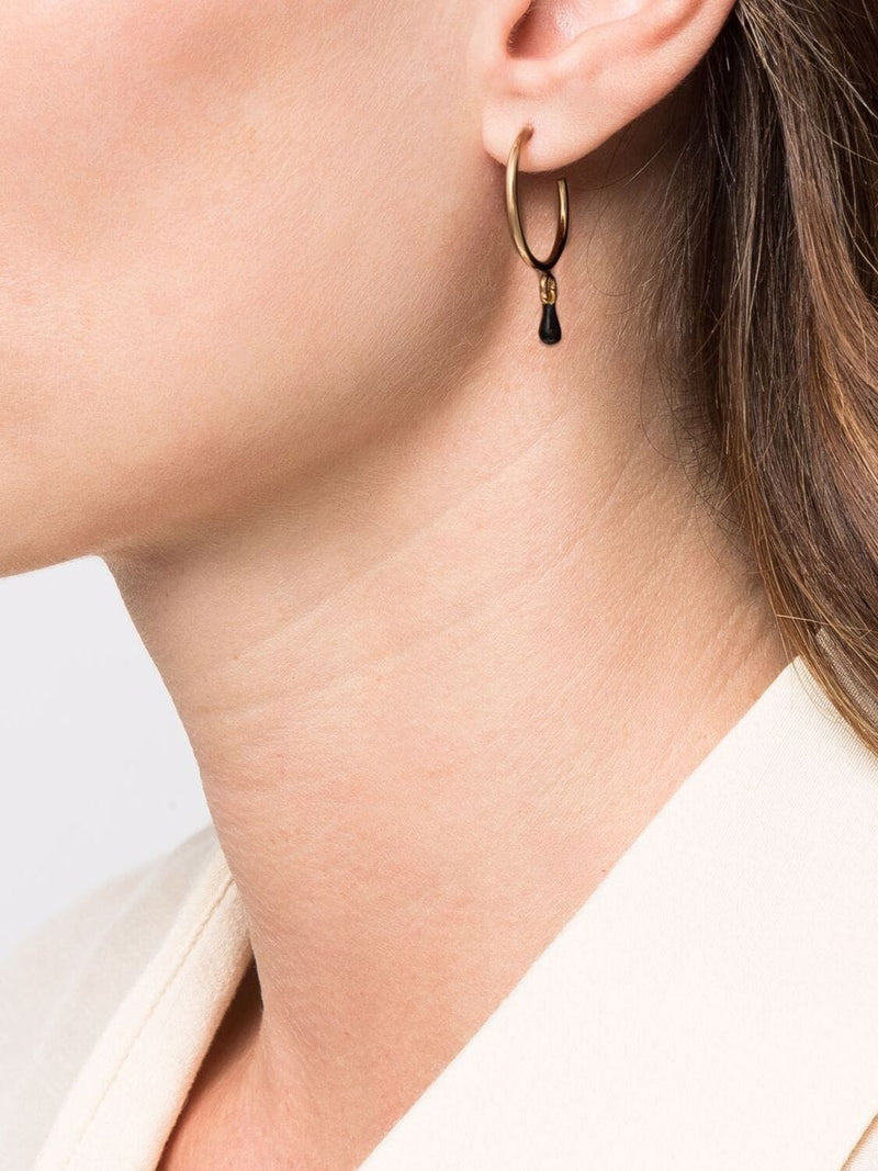 Casablanca earrings with black pendants