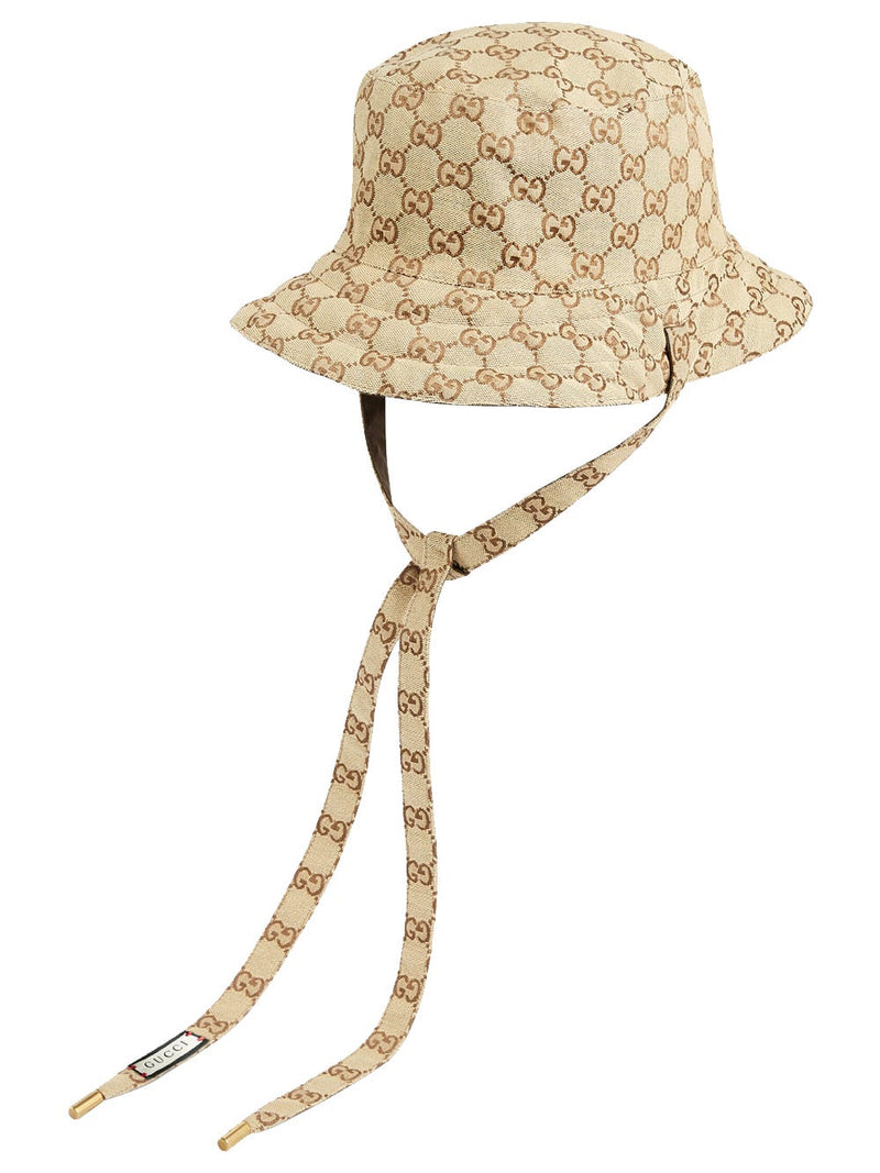 Sombrero reversible en lona con GG y nylon