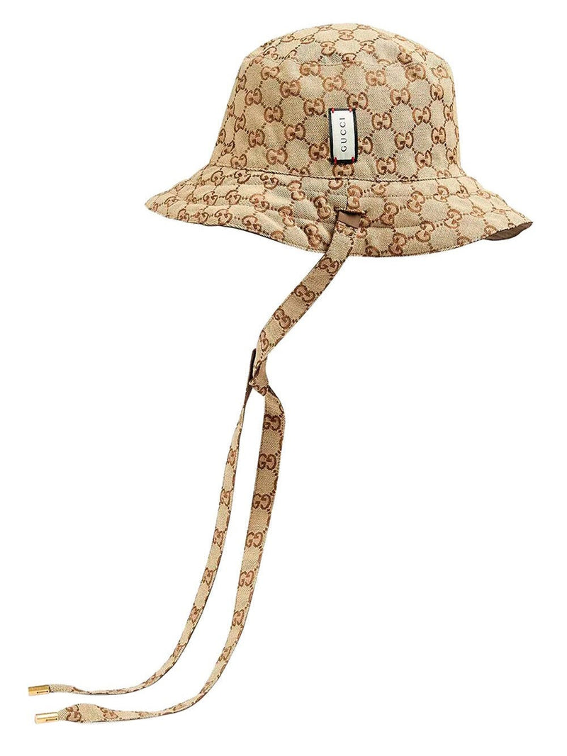 Sombrero reversible en lona con GG y nylon