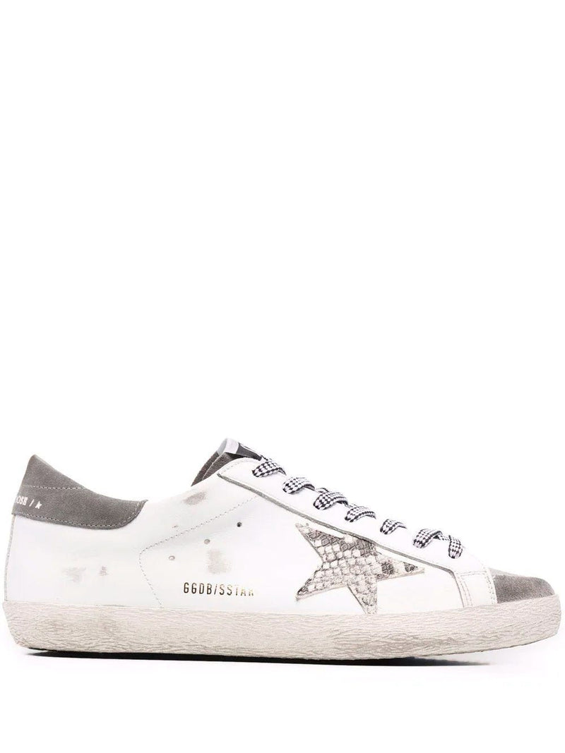 Sneakers Super-Star blancas con estrella gris