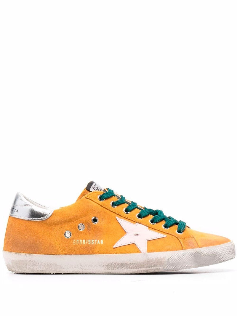 Sneakers Super-Star naranjas con efecto vintage