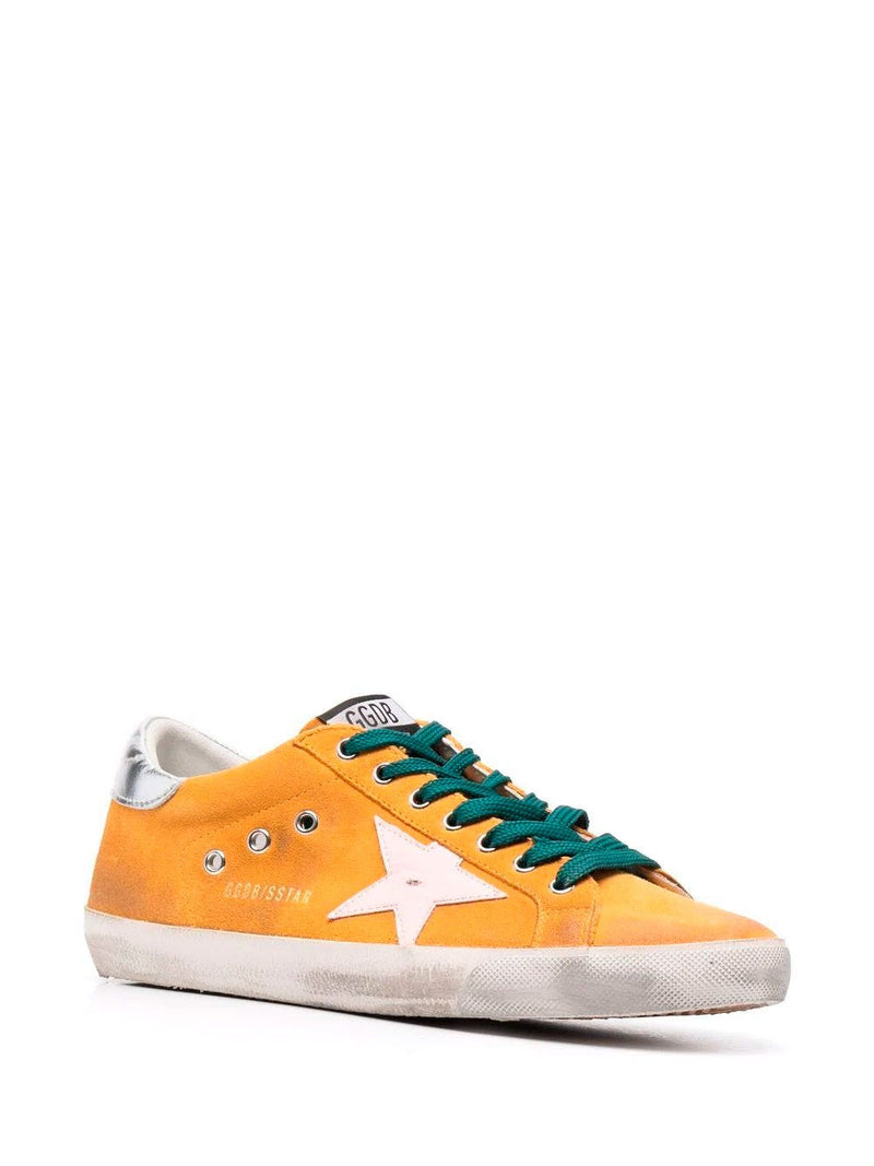 Sneakers Super-Star naranjas con efecto vintage
