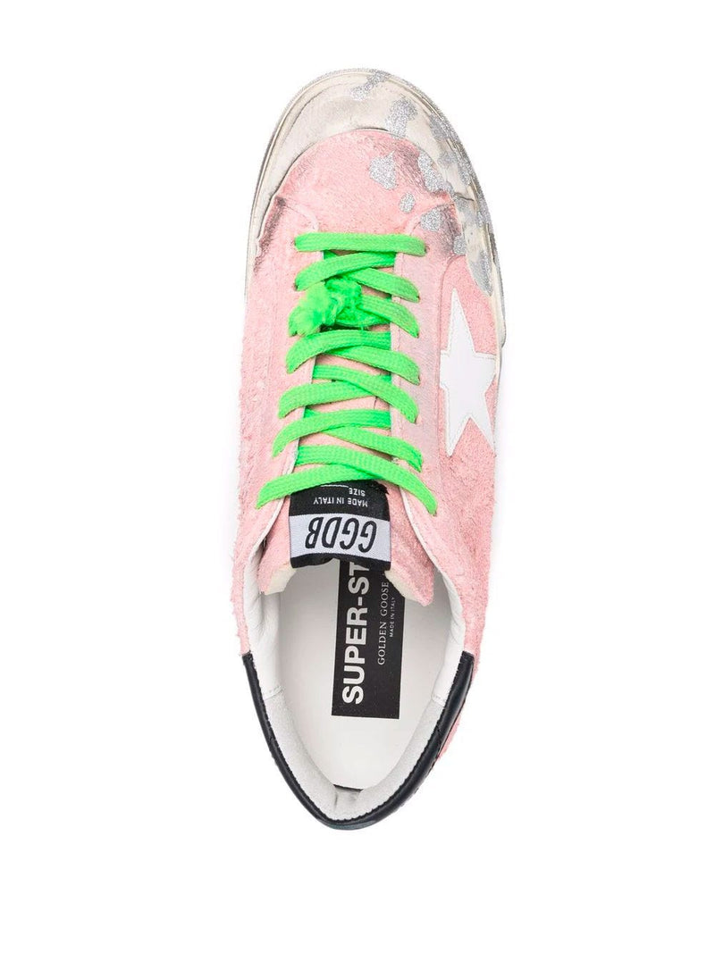 Sneakers Super-Star rosas con estrella blanca