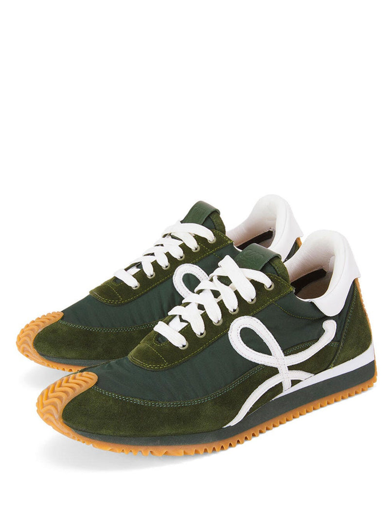 Sneakers Flow Runner en ante y nylon verde