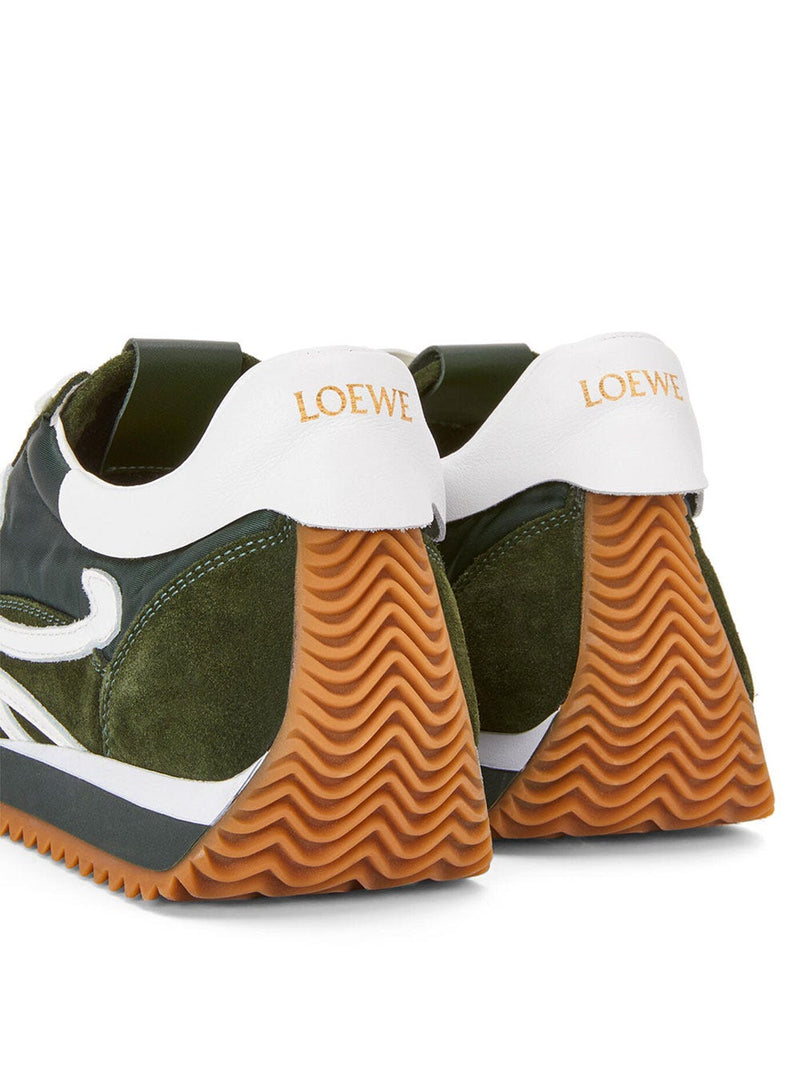 Sneakers Flow Runner en ante y nylon verde